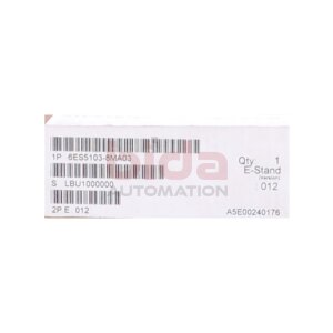 Siemens 6ES5103-8MA03 / 6ES5 103-8MA03 SIMATIC S5 CPU 103...