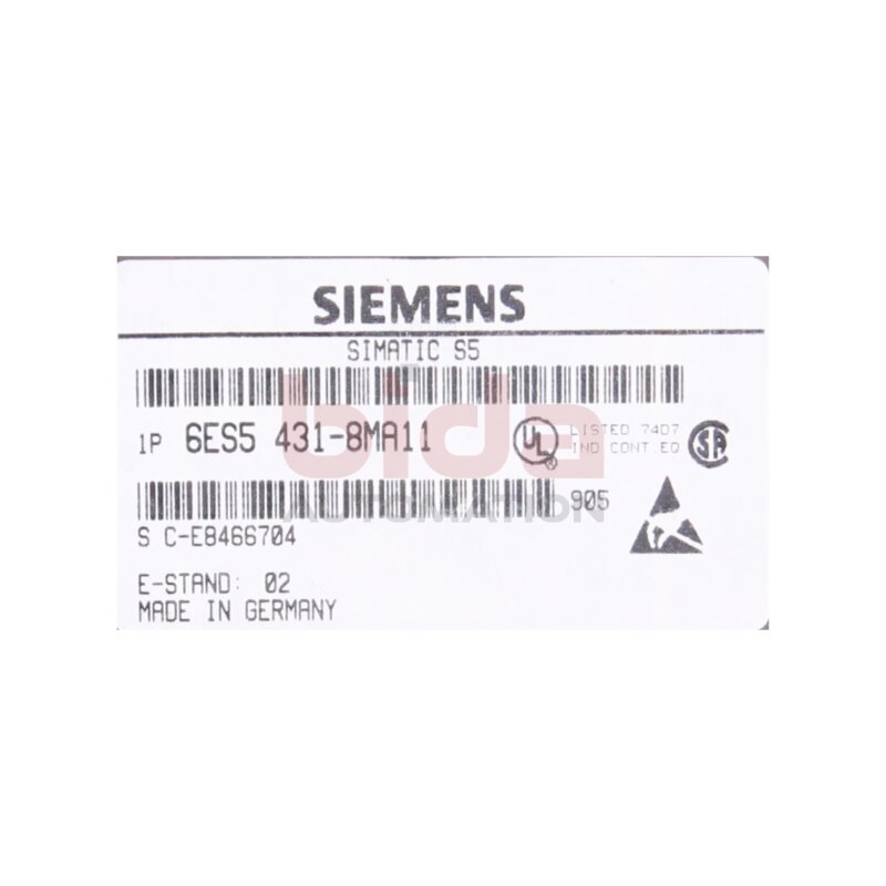 Siemens 6ES5431-8MA11 / 6ES5 431-8MA11 SIMATIC S5 Digitaleingabe 431 Digital input