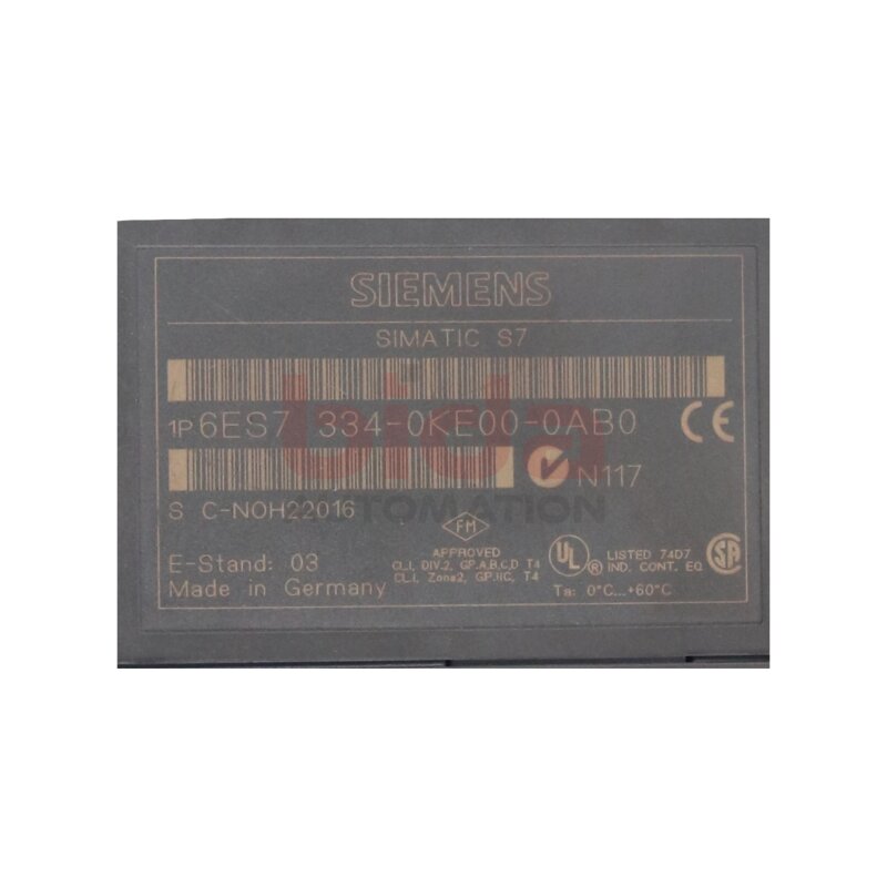 Siemens 6ES7334-0KE00-0AB0 / 6ES7 334-0KE00-0AB0 SIMATIC S7-300, Analogbaugruppe SM 334 / analogue module