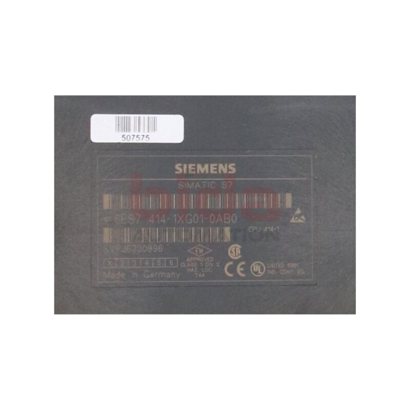 Siemens 6ES7414-1XG01-0AB0 / 6ES7 414-1XG01-0AB0 SIMATIC S7-400 CPU 414-1 Zentrabaugruppe Central assembly