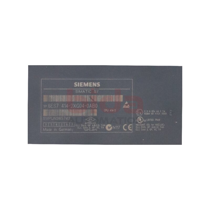 Siemens 6ES7414-2XG04-0AB0 / 6ES7 414-2XG04-0AB0 SIMATIC S7-400 CPU 414-2 Zentralbaugruppe Central assembly