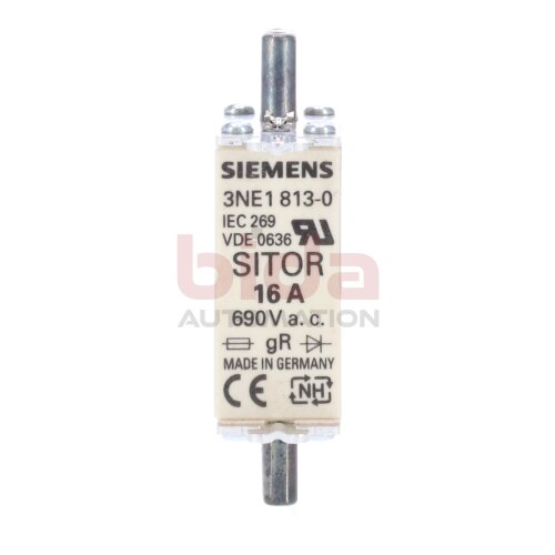 Siemens 3NE1813-0 (3NE1 813-0) Sicherungseinsatz Fuse Insert 16A 690V