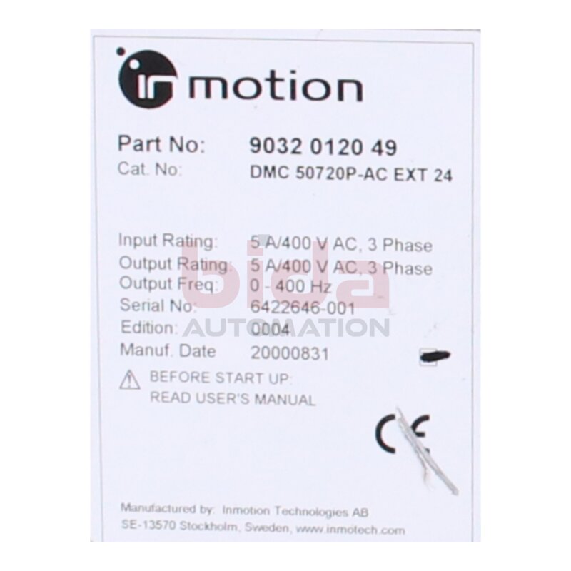 ATLAS COPCO 9032 0120 49 (DMC 50720P-AC EXT 24)