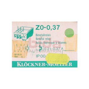 Klöckner-Moeller  Z0-0,37 Bimetallrelais Bimetal relay