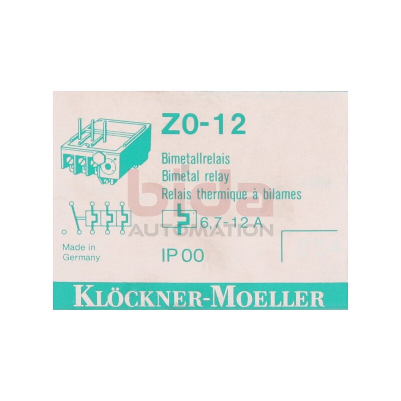Moeller  Z0-12 Motorschutzrelais / motor protection relay 690V