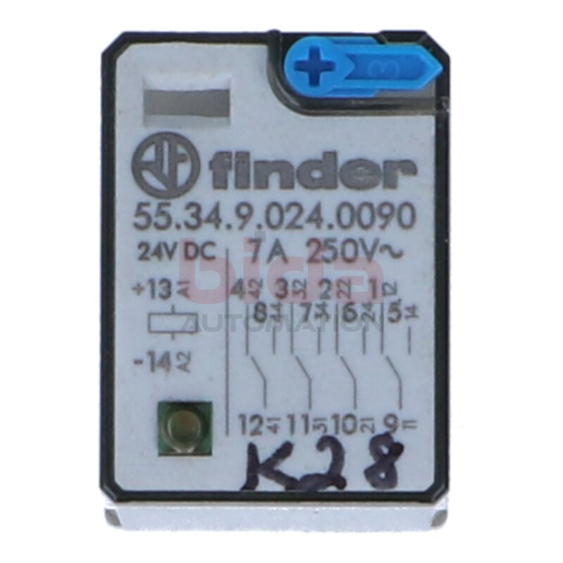 finder 55.34.9.024.0090 Miniatur-Industrie-Steckrelais, / Miniature industrial plug-in relay