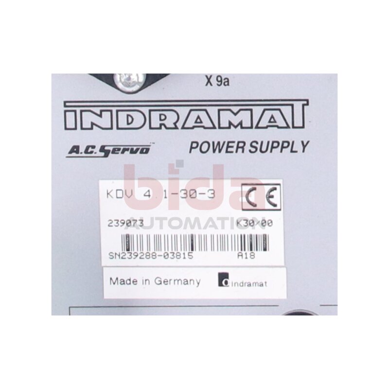 INDRAMAT KDV 4.1-30-3 Versorgungsmodul / Supply Module