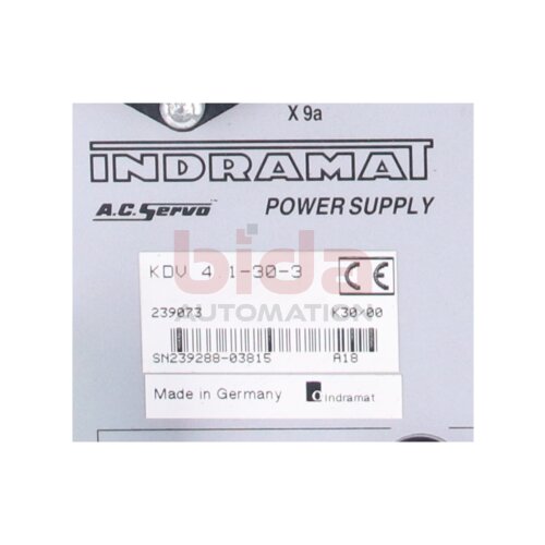 INDRAMAT KDV 4.1-30-3 Versorgungsmodul / Supply Module