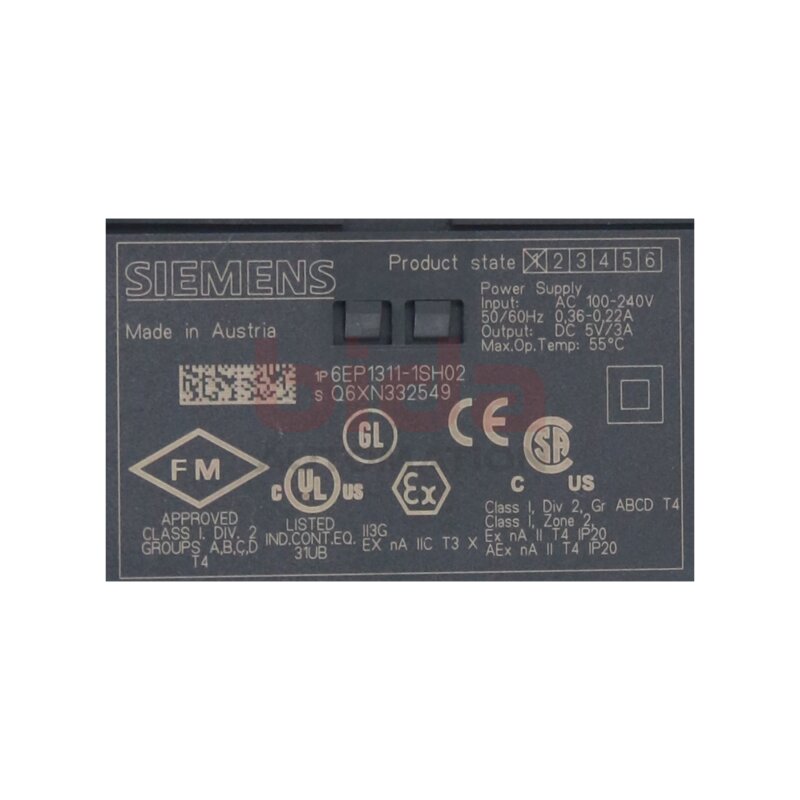 Siemens 6EP1311-1SH02 / 6EP1 311-1SH02 LOGO!Power 5 V Geregelte Stromversorgung / Power Supply AC 100-240 V / DC 5 V/3 A