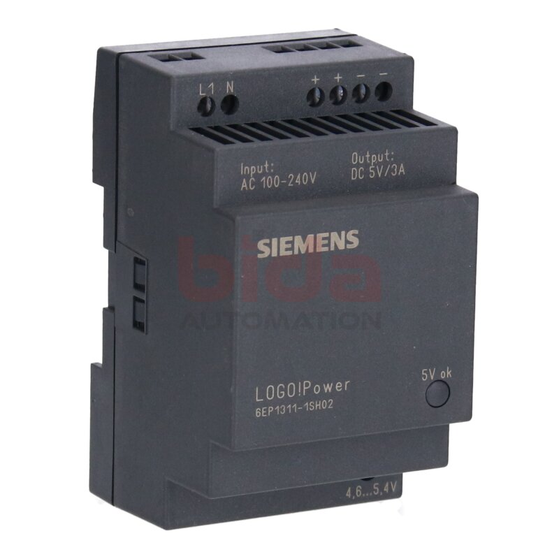 Siemens 6EP1311-1SH02 / 6EP1 311-1SH02 LOGO!Power 5 V Geregelte Stromversorgung / Power Supply AC 100-240 V / DC 5 V/3 A