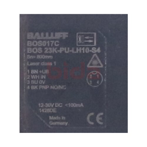 BALLUFF BOS017C (BOS 23K-PU-LH10-S4) Optoelektronischer Sensor Optoelectronic sensor