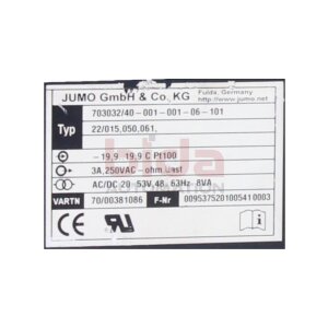 JUMO 703032740-001-001-06-101 Kompaktregler Compact...