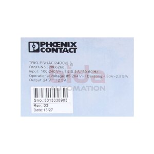 Phoenix Contact TRIO-PS/1AC/24DC/2.5 (2866268)