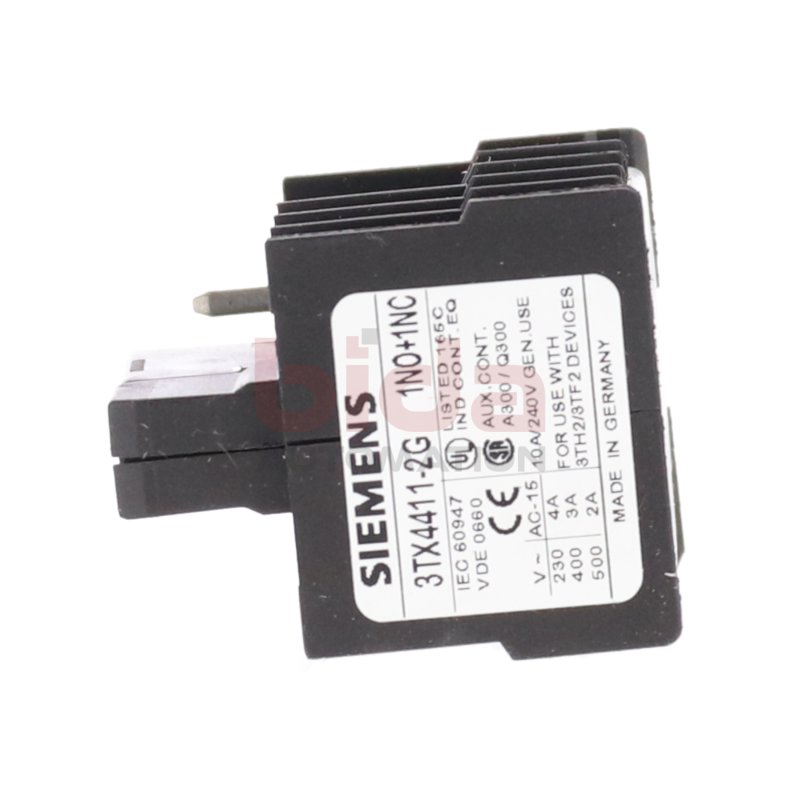 Siemens 3TX4 411-2G Hilfsschalterblock Auxiliary Switch Block 240V 10A