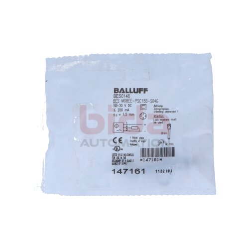 BALLUFF BES0146  (BES M08EE-PSC15B-S04G) Induktiver N&auml;herungssensor / Inductive proximity sensor