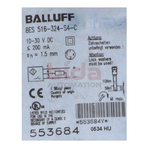 BALLUFF BES 516-324-S4-C Induktiver Näherungssensor...