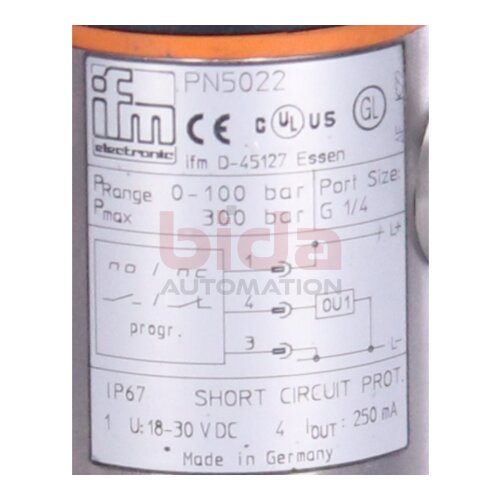 ifm PN5002 Drucksensor mit Display / Pressure sensor with display