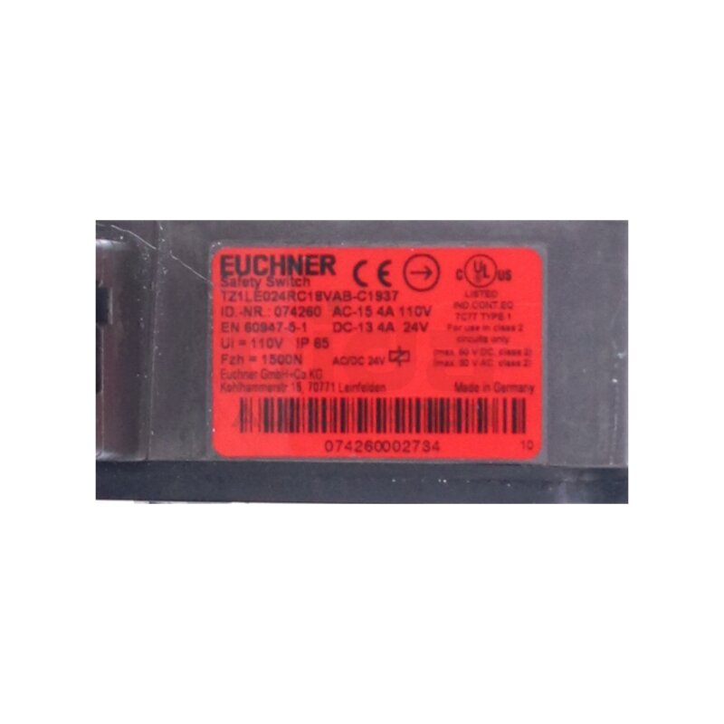 EUCHNER TZ1LE024RC18VAB-C1937 (074260) Sicherheitsschalter Safety Switch