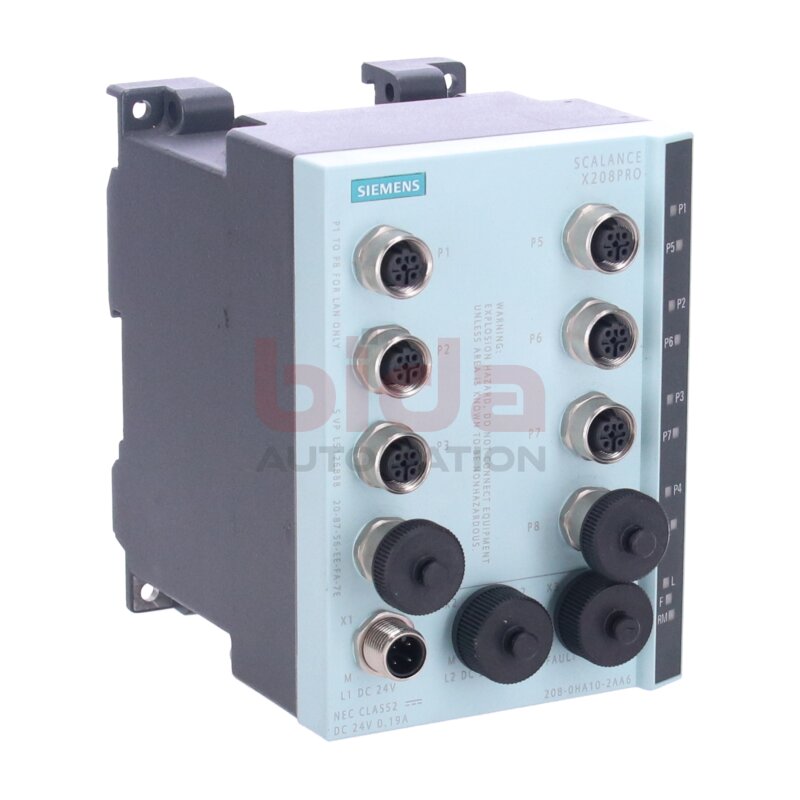 Siemens 6GK5208-0HA10-2AA6 / 6GK5 208-0HA10-2AA6 SCALANCE X208PRO Industrial Ethernet Switch