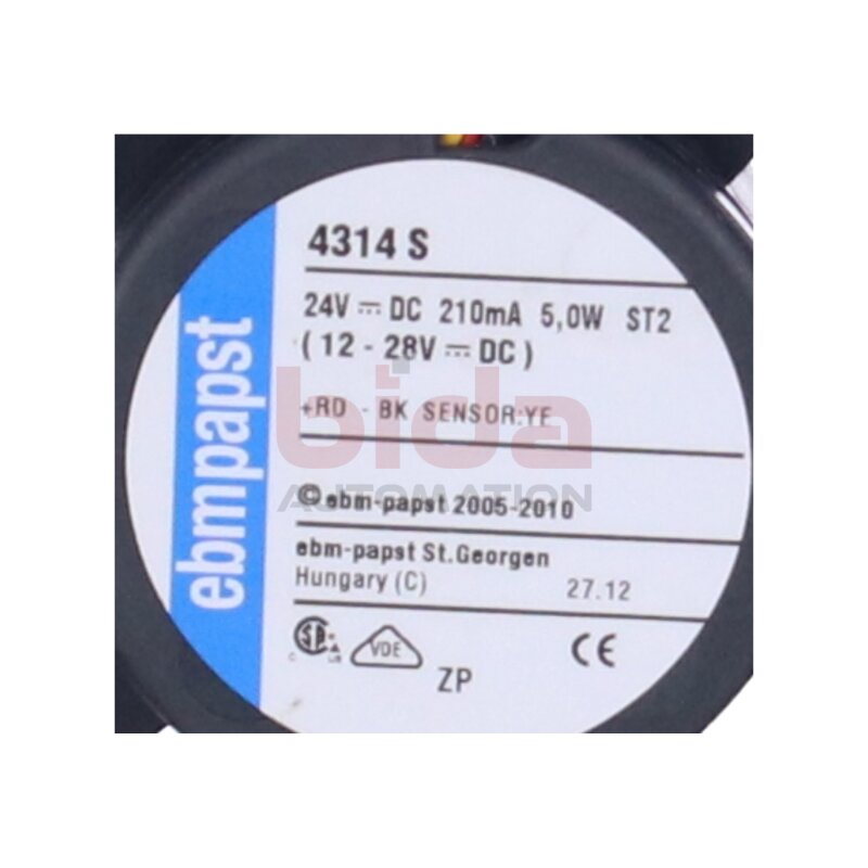 ebmpapst 4314 S Schaltschrankk&uuml;hler 24V-DC 5W