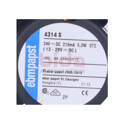ebmpapst 4314 S Schaltschrankk&uuml;hler 24V-DC 5W