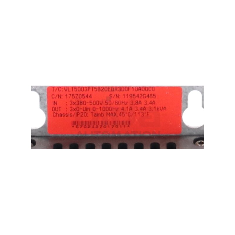 Danfoss VLT5003PT5B20EBR3D0F10A00C0 Frequenzumrichter Frequency Converter 3x380-500V 3,8A