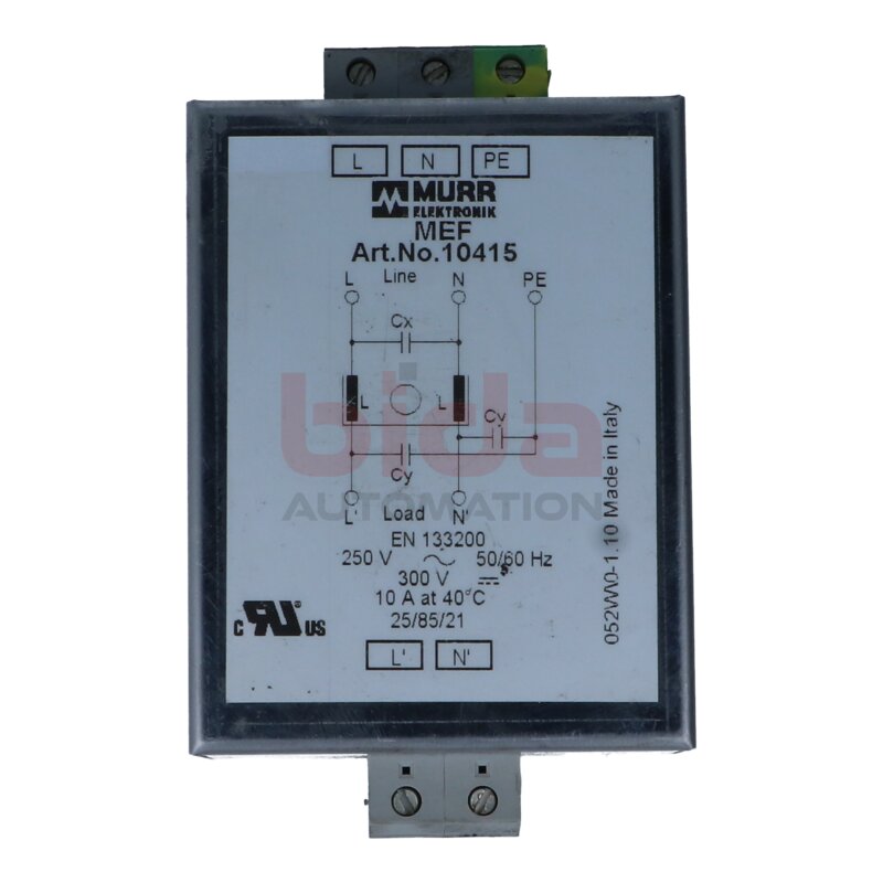 MURR ELEKTRONIK  10415 Einphasiger Netzentst&ouml;rfilter / Single-phase mains interference filter