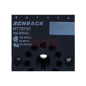 SCHRACK MT78740 (10A 400VAC) Relaissockel Relay socket