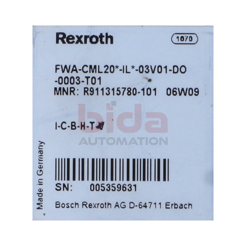 Indramat FWA-CML20-IL-03V01-DO-0003-T01