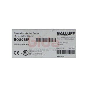BALLUFF BOS018P Optoelektronischer Sensor Photoelectric...
