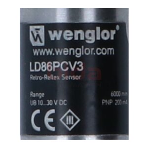 Wenglor LD86PCV3 Retro‑Reflexlichtschranke /...