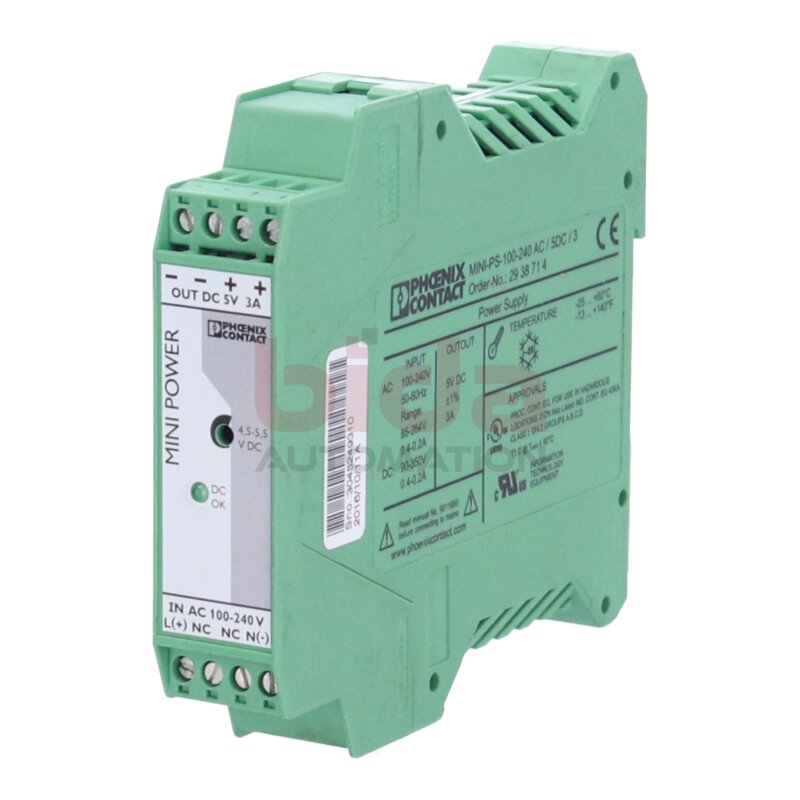 Phoenix Contact MINI-PS-100-240 AC /  5DC / 3 (2938714) Stromversorgung / Power supply