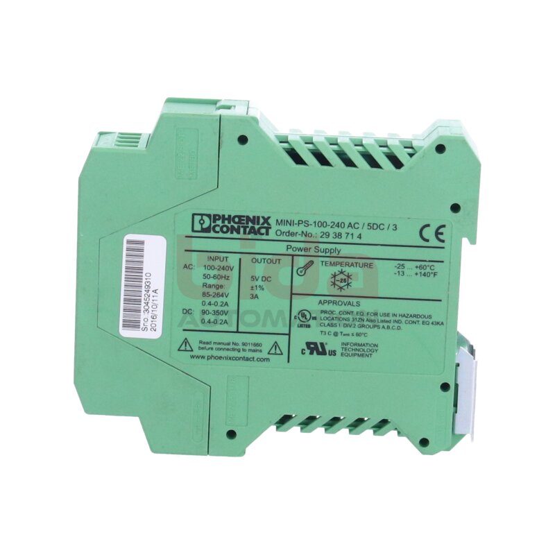 Phoenix Contact MINI-PS-100-240 AC /  5DC / 3 (2938714) Stromversorgung / Power supply