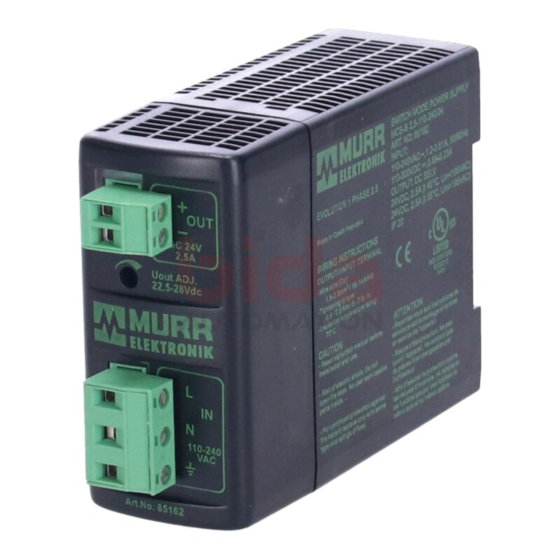 Murr Elektronik MCS-B 2,5-110-240/24 (85162) Einphasiges AC/DC‑Schaltnetzteil / Single-phase AC/DC switching power supply