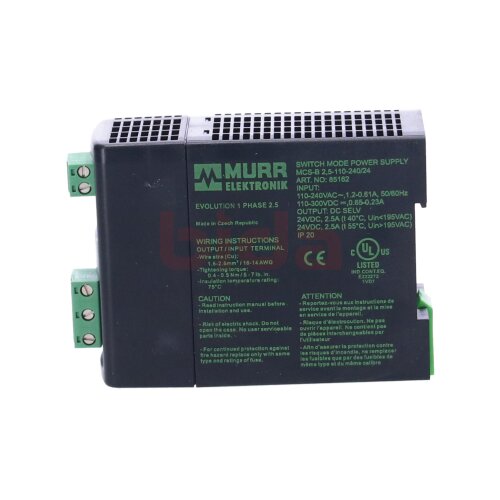 Murr Elektronik MCS-B 2,5-110-240/24 (85162) Einphasiges AC/DC‑Schaltnetzteil / Single-phase AC/DC switching power supply