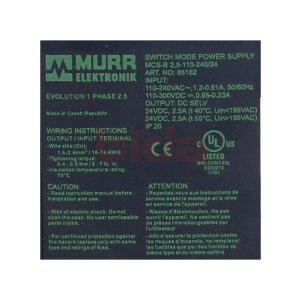 Murr Elektronik MCS-B 2,5-110-240/24 (85162) Einphasiges...