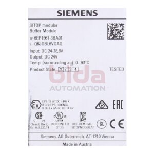 Siemens 6EP1961-3BA01 / 6EP1 961-3BA01 SITOP PSE201U...
