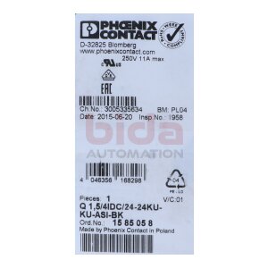 Phoenix Contact Q 1,5/4IDC/24-24KU-KU-ASI-BK (1585058)...