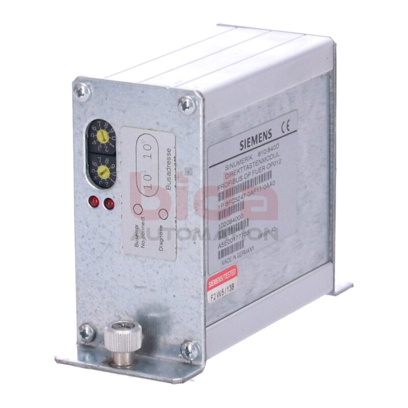 Siemens 6FC5247-0AF11-0AA0 / 6FC5 247-0AF11-0AA0 SINUMERIK Bedientafelfront Direkttastenmodul / control panel front direct key module PROFIBUS-DP
