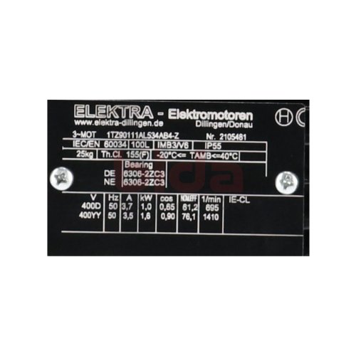 Elektra 1TZ90111AL534AB4-Z Elektromotor Electric Engine