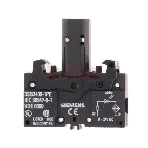 Siemens 3SB3400-1PE Lampenfassung mit integrierter LED  Lamp holder with integrated LED