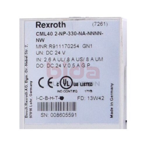 Rexroth CML40 2-NP-330-NA-NNNN-NW (R911170254) IndraControl L40