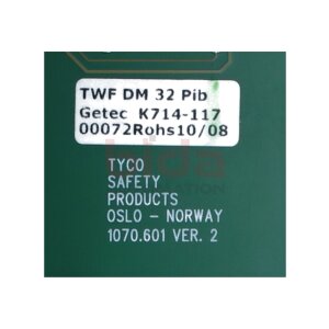 TYCO TWF DM 32 Pib + TWF DN 32 2-06 Bedienfeld Control panel