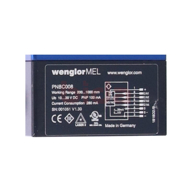 wenglor PNBC008 Laserdistanzsensor / laser distance sensor