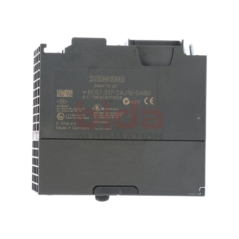 Siemens 6ES7 317-2AJ10-0AB0 / 6ES7317-2AJ10-0AB0 Zentralbaugruppe Central assembly 24V