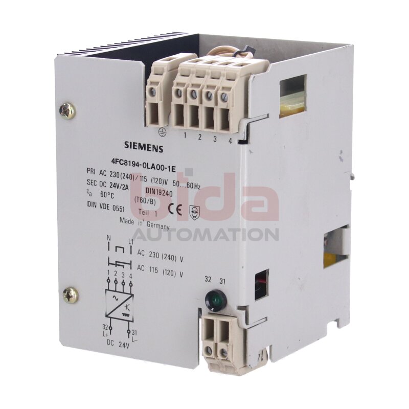 Siemens 4FC8194-0LA00-1E / 4FC8 194-0LA00-1E Gleichstromversorgung DC power supply