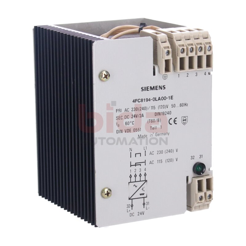 Siemens 4FC8194-0LA00-1E / 4FC8 194-0LA00-1E Gleichstromversorgung DC power supply