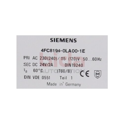 Siemens 4FC8194-0LA00-1E / 4FC8 194-0LA00-1E Gleichstromversorgung DC power supply
