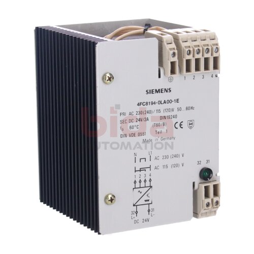 Siemens 4FC8194-0LA00-1E / 4FC8 194-0LA00-1E Gleichstromversorgung DC power supply