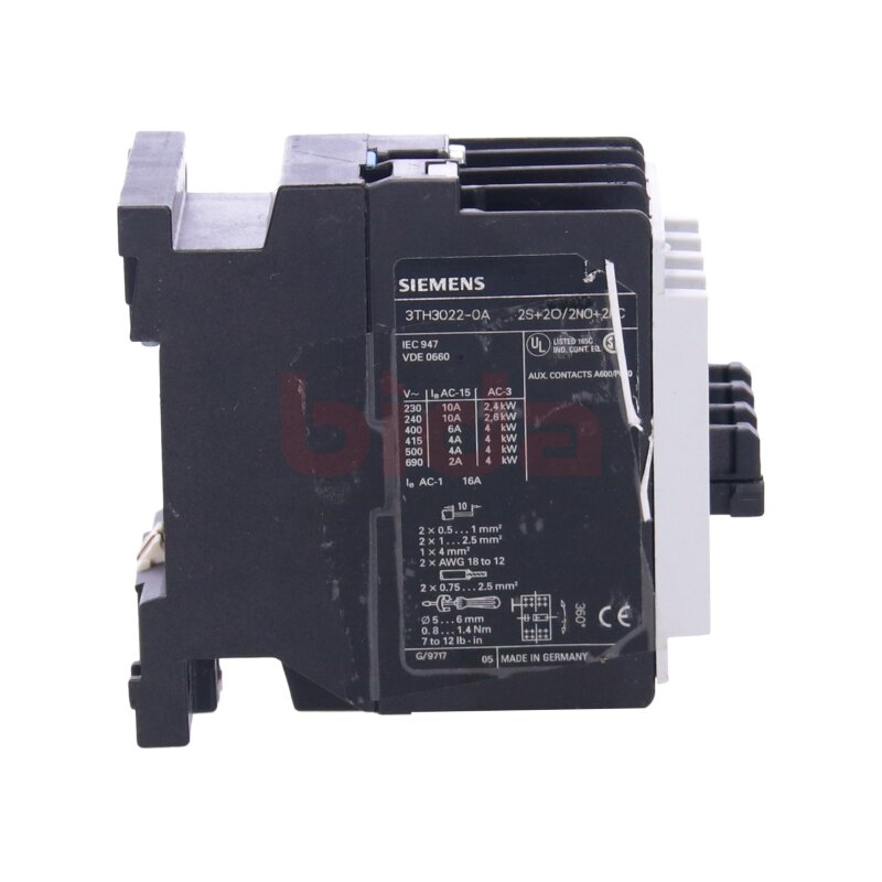 Siemens 3TH3022E (3TH3022-0A) Hilfssch&uuml;tz Auxiliary contactor